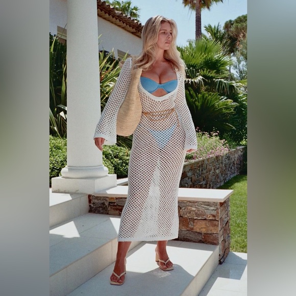 Monday Swimwear Cozumel Dress in White Crochet (NWT) - Picture 4 of 8